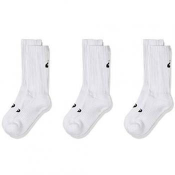 Asics Crew Sports Socks 3 Pack White, Size 47