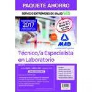 Paquete ahorro técnico/a especialista en laboratorio del servicio extremeño de salud. Ahorro de 65 € incluye temario común (Tapa blanda).