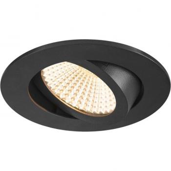SLV 1007392 LED Einbauleuchte rund 60° Schwarz