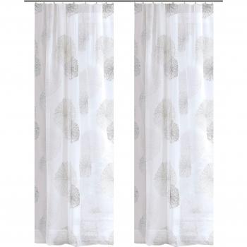 RAWLINS Transparentes Kräuselband-Vorhang-Set (2 × Voile) – 140 x 145 cm