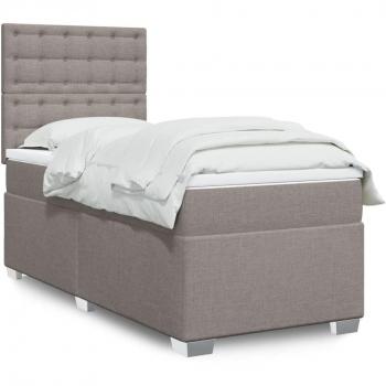VidaXL Boxspringbett 80x200 cm Taupe mit Matratze