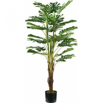 Pianta Decorativa Monstera H120 cm con Vaso Verde