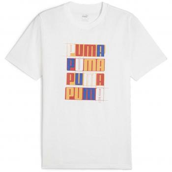 Camiseta Puma Essential Logo Lab Manga Corta Blanco Rosa XL (versión alternativa)