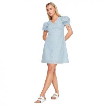 Compact Floral Tie‑Sleeve Mini Dress