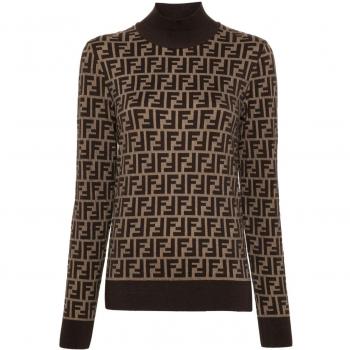 Pull FENDI Femme en coton couleur Tabac 38
