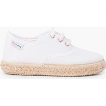 Baskets Espadrille Enfant Lacets Blanc