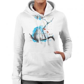 White Sakura Totoro Sumie Pullover