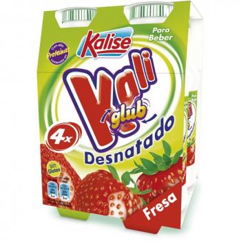 Yogur Líquido Kalise Fresa Desnatado 4 x 165 ml