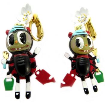 Lily's Lumière – Clips d'oreilles artisanaux en rouge doré