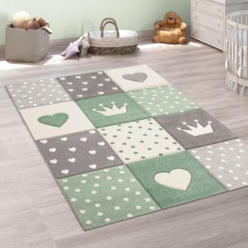Tapis enfant rond 160 cm, motifs étoiles et pois – PACO HOME