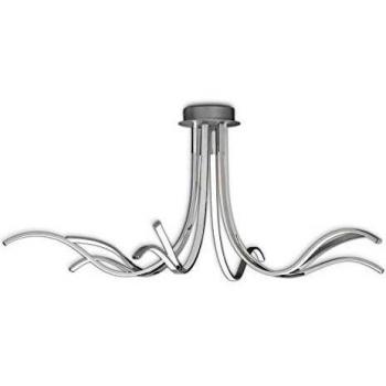 LED 80W 3000K Semiflush 140cm Inspired Mantra Corinto Cromo Argento