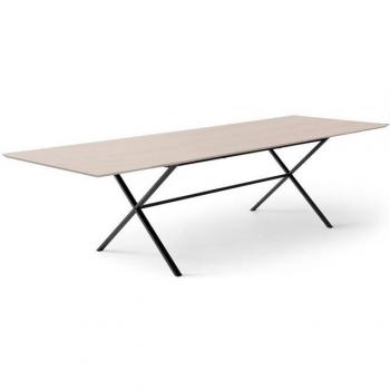 Meza Eichenfurnier‑Esstisch – 210 × 73,5 × 100 cm (weiß pigmentiert)