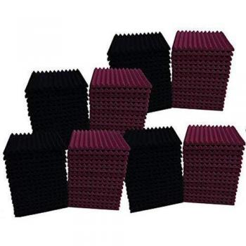 Insonorisantes en mousse acoustique : 96 dalles murales – 30,5 x 30,5 x 2,5 cm