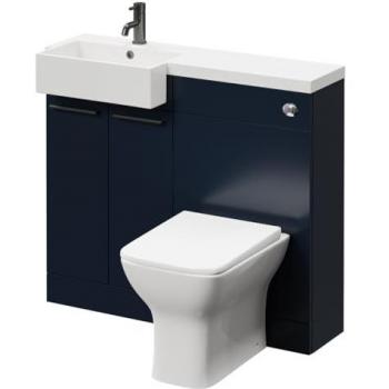 NAPOLI Combination Deep Blue Vanity Unit Toilet Suite with Left Hand Basin