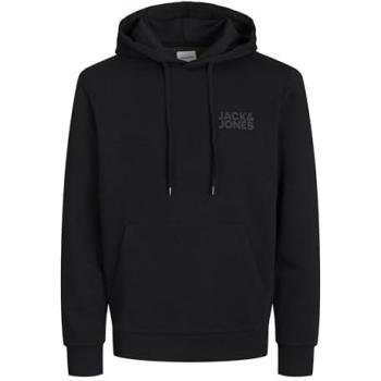 Felpa Jack & Jones a cappuccio “JJCorp” 7XL – Nero