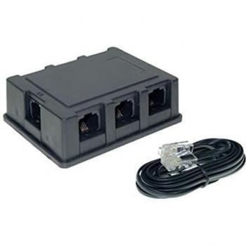 S-CONN ISDN RJ45 1‑6 S0 Bus Splitter (Black)