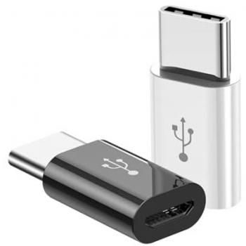 Set d’adaptateurs USB‑C vers Micro‑USB (noir + blanc)