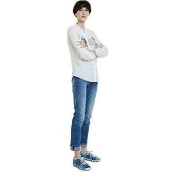 Desigual Blusa de Mujer CAM_be Free, Blanco
