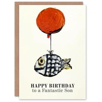 Angler’s Birthday Tribute Card with Off-White Design