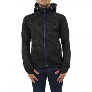 Superdry Herren Storm Double Ziphood Hoodie, Schwarz (Black Granite Marl Gj9), X-Large