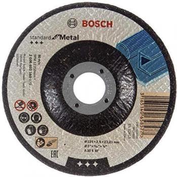 Disque de coupe Bosch 125 mm x 2,5 mm pour métal – Moyeu déporté standard