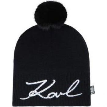 Bonnets Pompon Fille – Noir, Taille 4