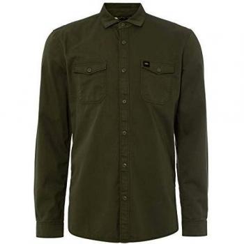Camisa O'NEILL LM Creek Twill, Hombre, Color Verde