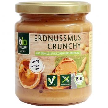 Erdnussmus „Crunchy“ – veganes Bio‑Aufstrich mit Meersalz (250 g)