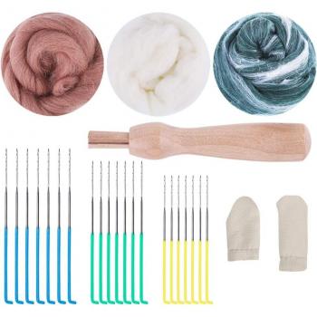Kit de costura de fieltro de lana en 3 colores