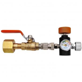Adaptateur de remplissage CO₂ Cga320 & robinet à bille – Réservoir Sodastream Jy W21.8 (jusqu’à 2000 psi)
