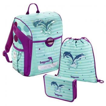 BaggyMax Schulranzen‑Set „Dolphin“ – 3 Stück