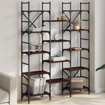 Libreria Torana Legno Multistrato Rovere Marrone 127,5x28,5x172,5cm