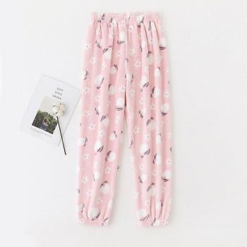 Versatile Women's Flannel Home Trousers