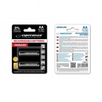AA Ni‑Mignon 2600 mAh – Pacchetto Esperanza 2 unità