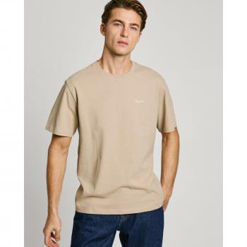 Pepe Jeans t‑shirt homme PM509933 Connor contrasté beige (S)