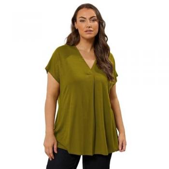 Premium Crepe Top mit Faltöffnung – Evans