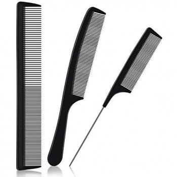Pettine Parrucchiere con Pidocchi – 3 Pezzi Carbonio