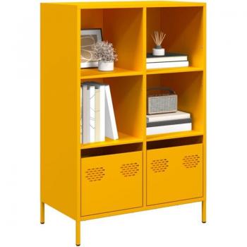Buffet Moderne Jaune Moutarde Torana 68x39x103,5 Cm