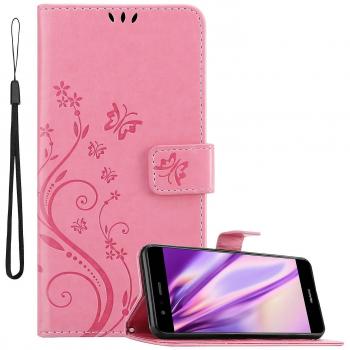 Custodia in Design Floreale per Huawei P10 Lite con Funzione Stand