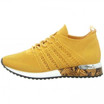 La Strada 1802649 Sneaker Ocre Knitted 37 – Erdober-Strick-Runningboot