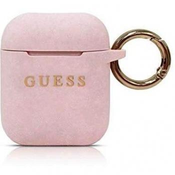 Guess Glittery Pink Silicone AirPods Cover