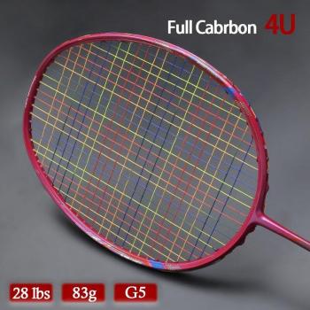 Raquetas de Bádminton Fibra de Carbono 4U
