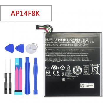 Li-Ion Polymer Batterie AP14F8K 4550 mAh Kompatibel mit Acer Iconia Tab A1-850 bis W1-810 inklusive Spurcode