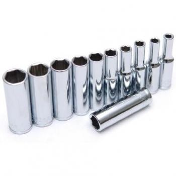Rolson 38629 1/4” Deep Socket Kit – 11 Units