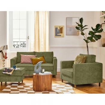 Fauteuil Jake en velours relief