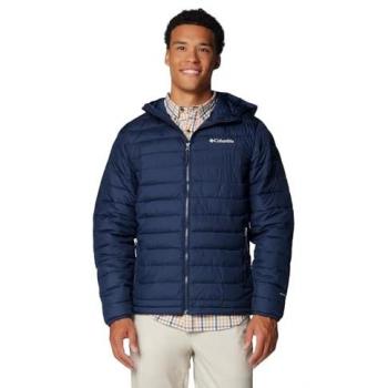 Chaqueta Columbia Powder Lite II con capucha azul marino para hombre