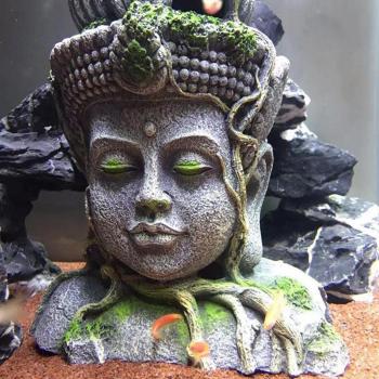 Aquarium Buddha Figurine with Concealed Cave