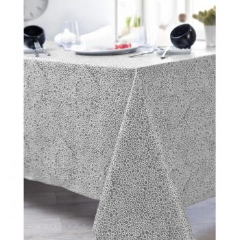 Nappe Nydel coton enduit PVC gris 160x160 cm