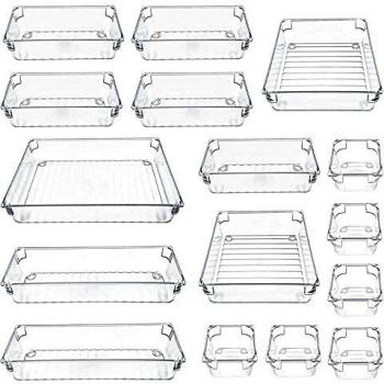 Versatile 5-Size Makeup Drawer Organizer
