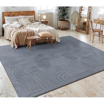 Alfombra Corto Pelo Salon 240x340 cm Antracite